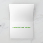 緑のWeenii "1つのs'more"の挨拶状 カード (内部)