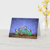 緑のWeenii "1つのs'more"の挨拶状 カード (黄色い花)