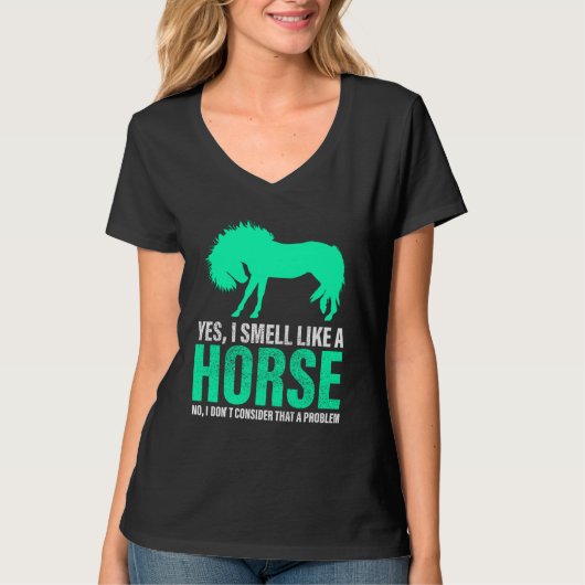 緑のYesは馬のTシャツのにおいがする Tシャツ (正面)