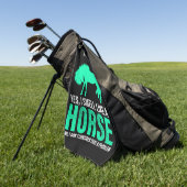 緑のYes私は馬のような匂いパーソナライズされた ゴルフタオル (グリーン)