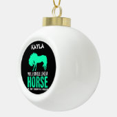緑のYes私は馬のような匂いパーソナライズされた セラミックボールオーナメント (右)