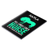 緑のYes私は馬のような匂いパーソナライズされた ノートブック (左側)