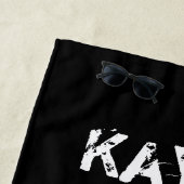 緑のYes私は馬のような匂いパーソナライズされた ビーチタオル (インサイチュ)