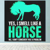 緑のYes私は馬のような匂い キャンバスプリント (インサイチュ (ウッドフロア))