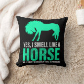 緑のYes私は馬のような匂い クッション (ブランケット)