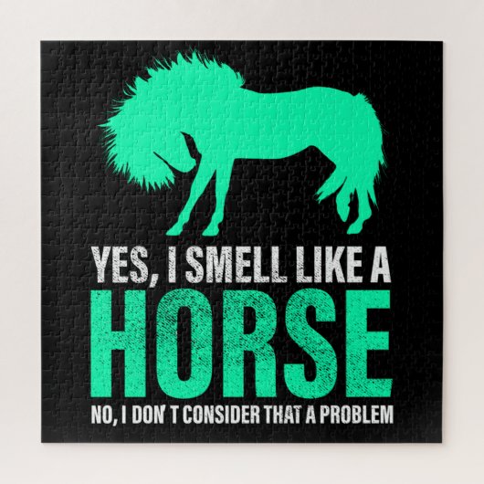 緑のYes私は馬のような匂い ジグソーパズル (縦)