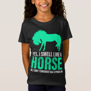 緑のYes私は馬のような匂い Tシャツ