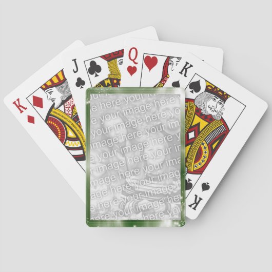 緑はあなた自身のパーソナライズな写真フレームを作成します トランプ (裏面)