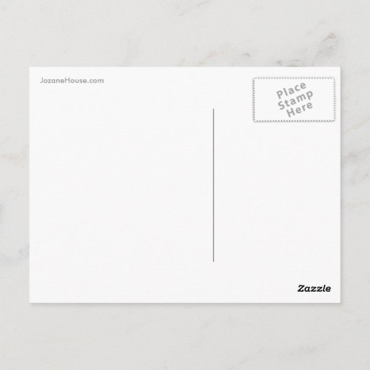 緑はがき上の古いピンクのバラ ポストカード (裏面)