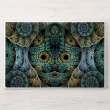 緑はっきりしたと青の抽象芸術スカル