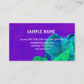 緑はっきりしたの鮮やかな紫葉自然 名刺 (裏面)