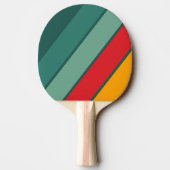 緑はっきりしたストライプの 卓球ラケット (裏面)