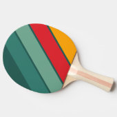緑はっきりしたストライプの 卓球ラケット (横)