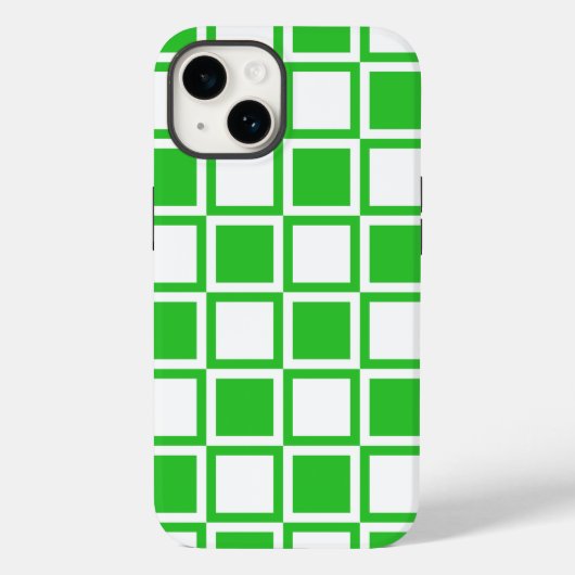 緑はっきりしたモダン正方形 Case-Mate iPhoneケース (裏面)