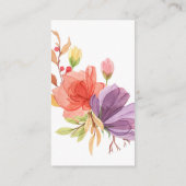 緑はっきりした野花結婚の宿泊施設 エンクロージャーカード (裏面)