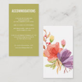 緑はっきりした野花結婚の宿泊施設 エンクロージャーカード (正面/裏面)