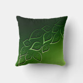 緑はエレガントなモダンを残します クッション (裏面)