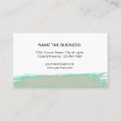 緑はシンプルなペンキ水彩画の(ばちゃばちゃ)跳ねるの衰退しました 名刺 (裏面)