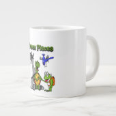 緑はジャンボを20のozのマグ継ぎ合わせます ジャンボコーヒーマグカップ (正面右)