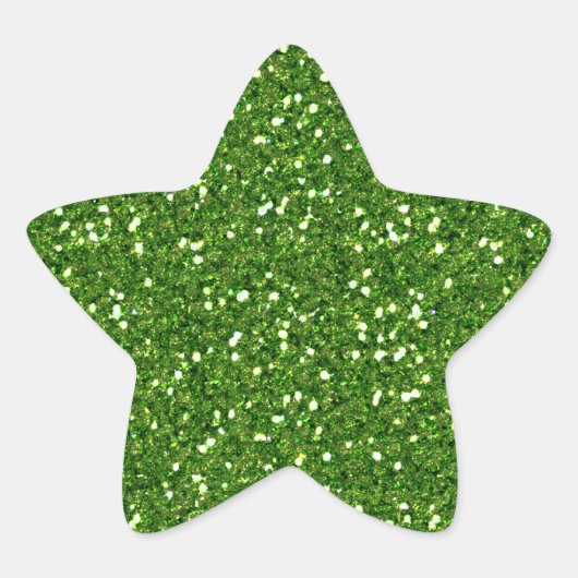 緑はステッカーぴかぴか光ります 星シール (正面)