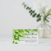 緑はスパのスキンケアのマッサージのサロンを残します 予約カード (スタンド正面)