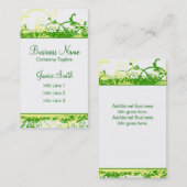 緑はテンプレート名刺の渦巻きます 名刺 (正面/裏面)