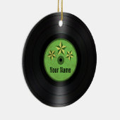 緑はパーソナライズなレコードのアルバムを主演します セラミックオーナメント (右)