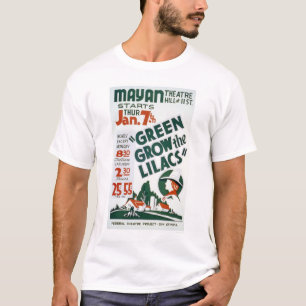 緑はライラックを1937 WPA育てます Tシャツ