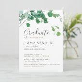 緑は卒業パーティーのカスタムの招待状を残します 招待状 (スタンド正面)