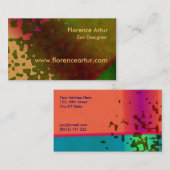 緑は名刺に斑点を付けます 名刺 (正面/裏面)