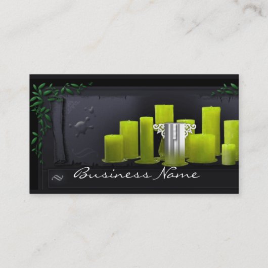 緑は名刺の良否を明りにすかして調べます 名刺 (正面)