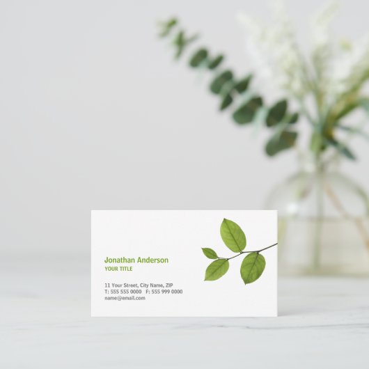 緑は名刺を残します 名刺 (スタンド正面)