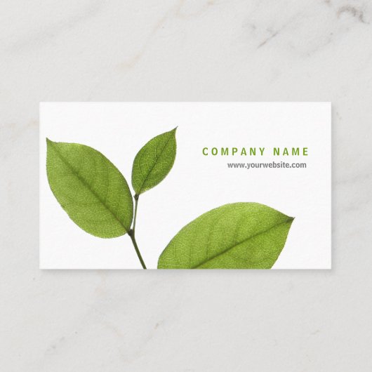 緑は名刺を残します 名刺 (裏面)