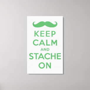 緑は平静およびstacheを保ちます キャンバスプリント