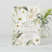 緑は彼女は一歳の誕生日の花を飾っていない 招待状 (スタンド正面)