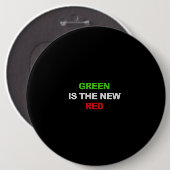 緑は新しく赤いTシャツです 缶バッジ (正面&裏面)