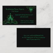 緑は暗闇かファンタジーをスクロールしました:: 名刺 (正面/裏面)