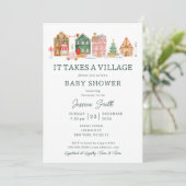 緑は村のクリスマスベビーシャワーを取る 招待状 (スタンド正面)