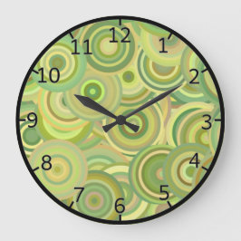 緑は混合物を一周します ラージ壁時計