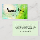 緑は私の小さなサポートをありがとう 名刺 (正面/裏面)