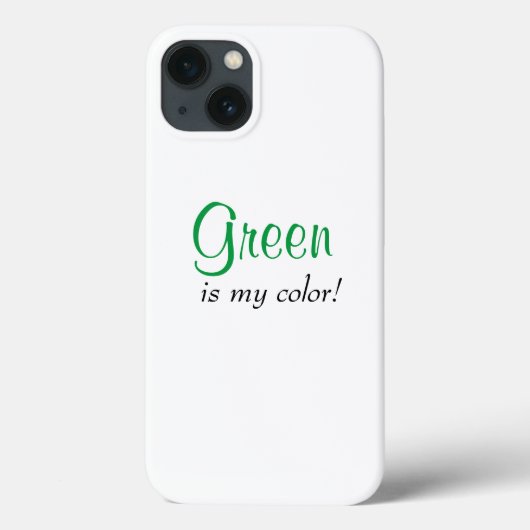 緑は私の色 キュートでかわいい女の子のセリフ Case-Mate iPhoneケース (裏面)