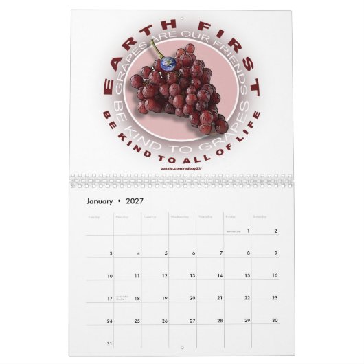 緑は私達の友人です カレンダー (1月 2027)