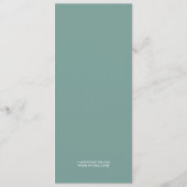 緑は素朴な結婚式メニューカードを残します メニュー (裏面)