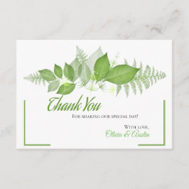 緑は群葉が植物に感謝していすのを残します エンクロージャーカード