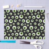 緑は|ハロウィンパターンをじろじろ見ます 薄葉紙 (クラフト)