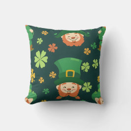 緑ひげ付きレプレショーパターン クッション