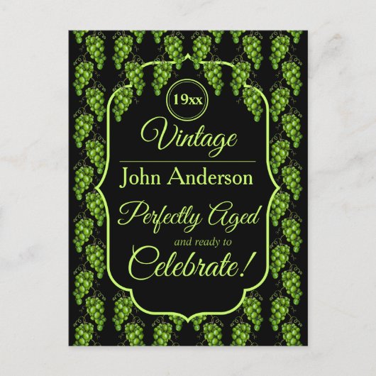 緑ぶどうはがき ポストカード (正面)