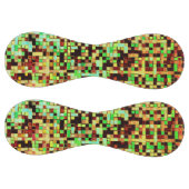 緑ぼやけとオレンジの小さな正方形またはタイル ソフトボール (パネル)