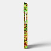 緑ぼやけとオレンジの小さな正方形またはタイル Case-Mate iPhoneケース (裏面 / 左)