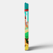 緑またはアクアマリンの背景に茶色の縞が表示されます。 Case-Mate iPhoneケース (裏面 / 左)